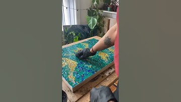 Making a mosaic ~ stained glass #art #abstractart