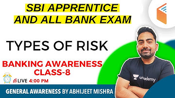 4:00 PM - SBI Apprentice & All Bank Exam | Banking Awareness by Abhijeet Mishra | Types of Risk