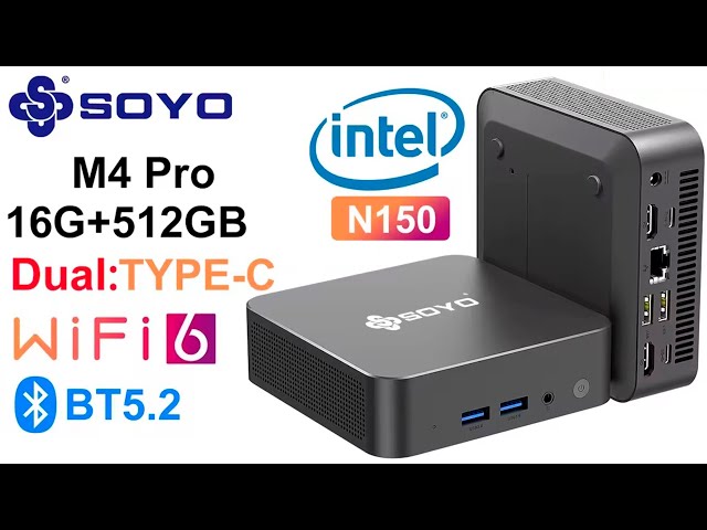 Mini PC. SOYO M4 PRO Mini PC Intel Twin Lake N150 Mini PC Computer