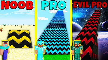 Minecraft Battle: NOOB vs PRO vs EVIL PRO: SUPER SPRINGBOARD BUILD CHALLENGE / Animation