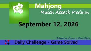 Microsoft Mahjong | Match Attack Medium - September 12, 2026 | Daily Challenges screenshot 3