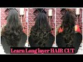 Long Layer Hair cut in Hindi 2020/ step cut/ tutorial/ Step by step/ easy way/ advanced Hair cut/