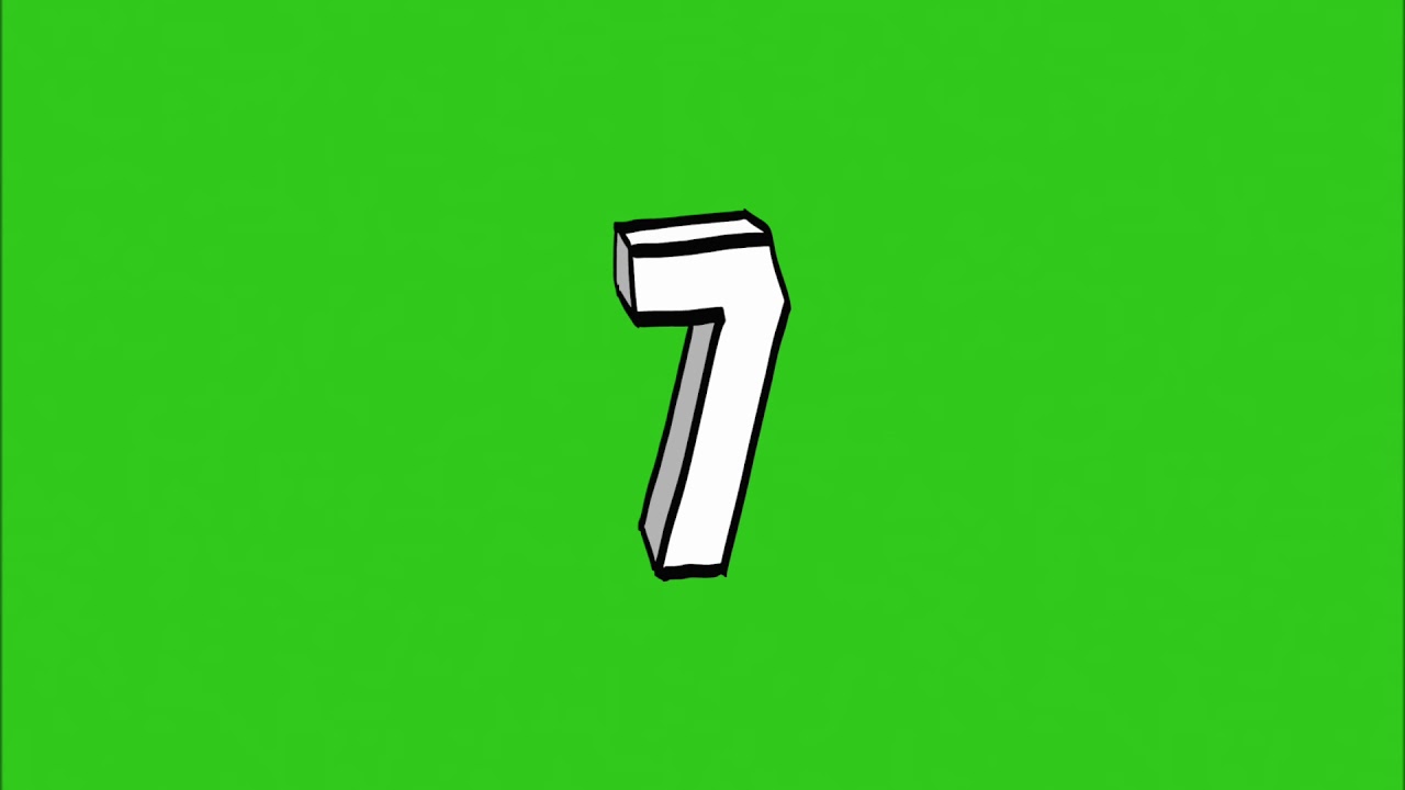 Numbers 0-9 Drawn by Hand   Hd on Green Screen Free! Check them out!