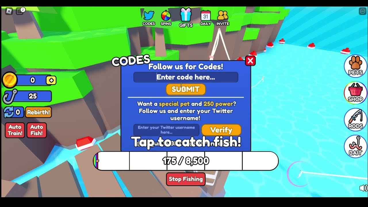 Roblox - Códigos do Fishing Frenzy Simulator (dezembro 2023