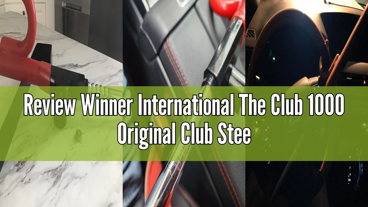 Review Winner International The Club 1000 Original Club Steering Wheel Lock, Red