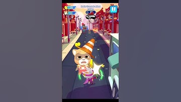 Talking Tom Hero Dash Super Angela Run For 60 Seconds without Crashing Funny Race Gameplay #Shorts