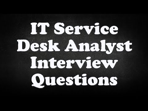 It Service Desk Analyst Interview Questions Youtube