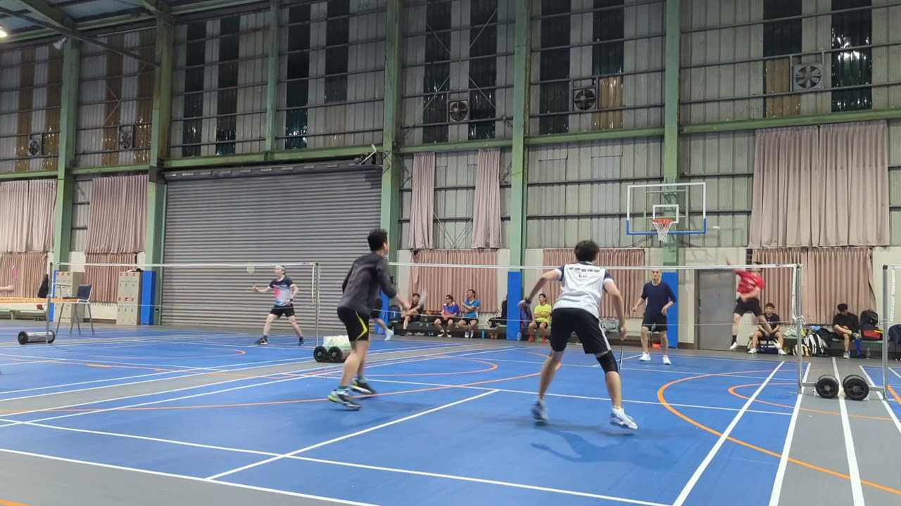 2025/03/20中原羽球隊、羽球分級8-9級（漢哲、小盧VS阿茂、宗翰）