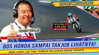 ROOKIE INDONESIA GUNCANG JEREZ‼️VEDA EGA PRATAMA MENGGILA DI TES MOTO3 KALAHKAN BINTANG EROPA