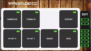 How to play mobile octapad simple drums part 01. Bhashi music. screenshot 3