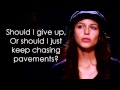 Glee - Chasing Pavements (Lyrics)