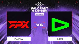 FunPlus Phoenix vs LOUD | Карта 1 | VALORANT Champions Tour 2024: Masters Madrid