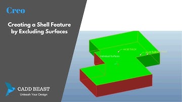 Creating a Shell Feature by Excluding Surfaces  - Creo