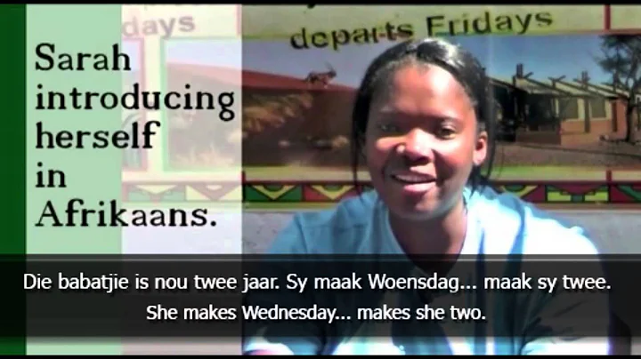 Easy Afrikaans - Sarah introducing herself