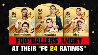 FIFA 24 | PLAYERS ANGRY at their FC 24 OFFICIAL RATINGS ?? ft. Ronaldo, Bellingham, Rice