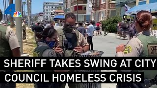 LA County Sheriff Takes Swing at City Council Over Venice Homeless Crisis | NBCLA