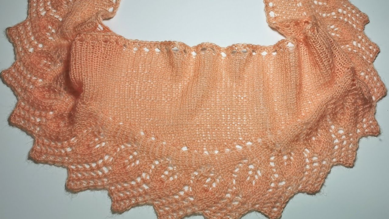 Mini chal,bufanda o baktus con agujas.