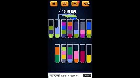 Water Sort Puzzle - Color Liquid Sorting Game Level 849 Solution