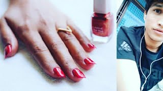 Lakme nail polish review || lakme dark red nail polish review || lakme nail paint || Ashish Kumar