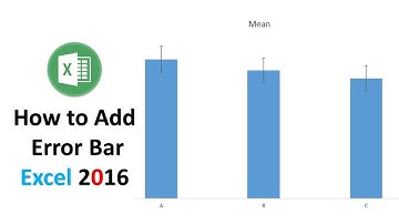 How to Add Error Bar  | Excel 2016 | Statistics Bio7