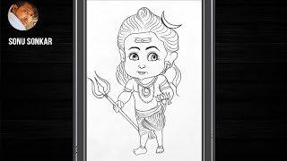 Shiva ji drawing easy l Mahadev pencil sketch drawing l Bholenath ji ka drawing easy for beginner