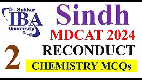 IBA Sukkur MDCAT 2024 Solved Paper Chemistry | Sindh MDCAT 2024  Chemistry MCQs Solved 