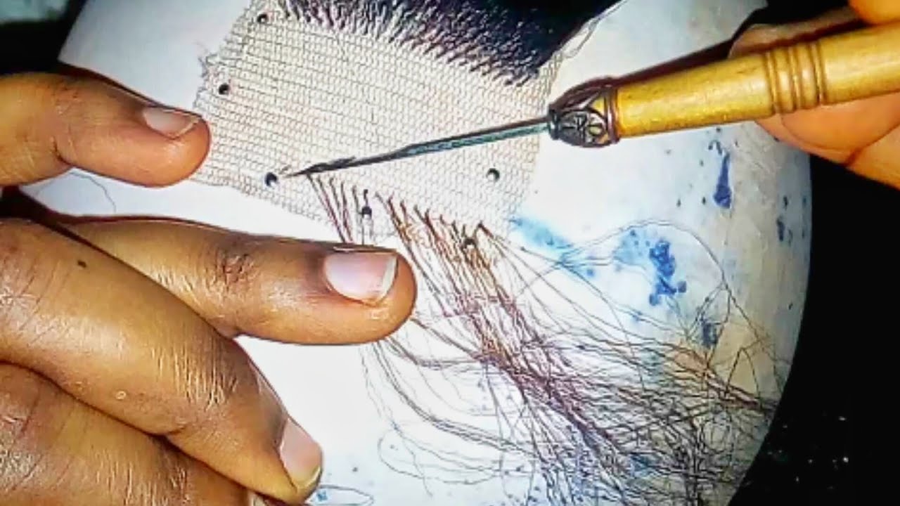 How To: Fringe Wig Ventilating Tutorial| Using Braiding Hair| Small Crochet Hook| Macamy