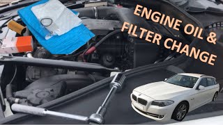 Bmw 530d F11 Engine Oil Filter Change Youtube