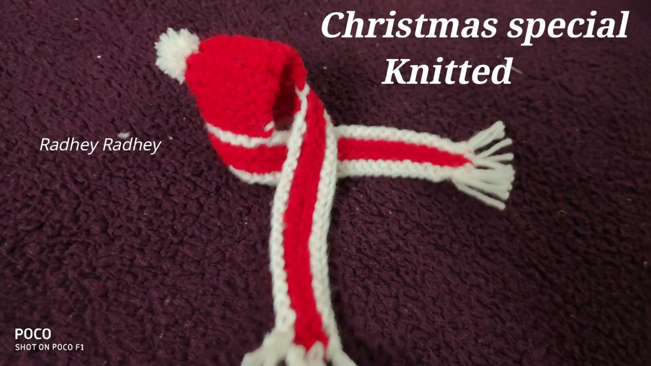 Christmas special Kanhaji ki woolen kintted Scarf Cap (1-2 no) Radhey Radhey