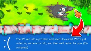 If this Monkey touches your cursor, your game crashes. (BTD 6))