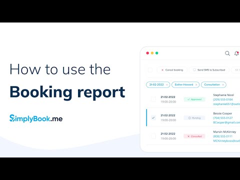 How to use the Booking report