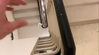 Dropping stuff down center gap of another staircase