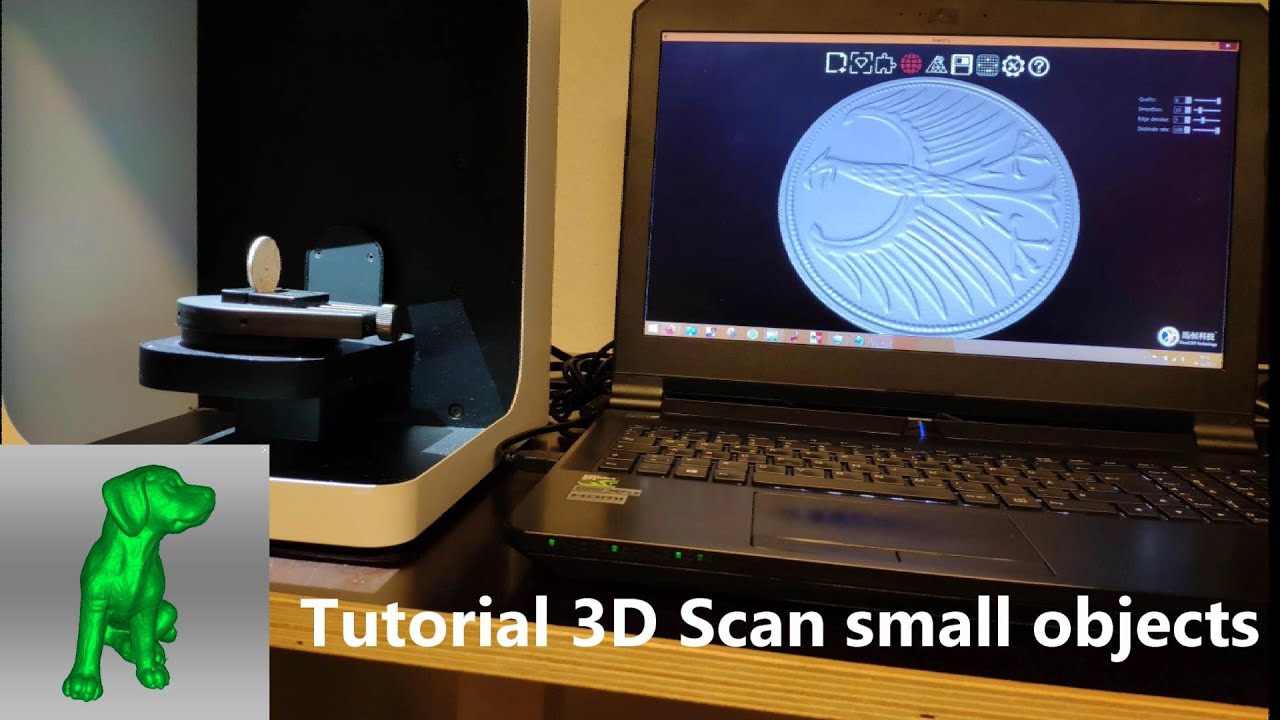 3D Scan small objects tutorial - 3D jewelry and dental scan Thunk js300 ...