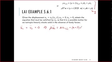 Continuum Mechanics  - Lec 10 - BVP example - Elastodynamics