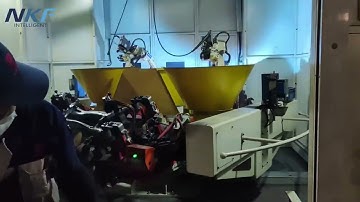 🤖We design and produce three-axis horizontal positioners, equipped with OTC welding robots