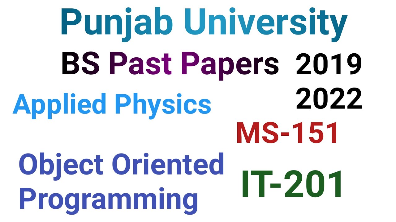 BS it 1st semester applied physics Past paper 2022||bs it 3rd object ...