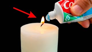 Don't waste your money buying candles! just take some toothpaste and you will be amazed