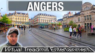 FRANCE - Exploring Rainy Angers in Virtual Walking Tour - City Walks 4k