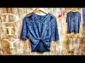 Hand-Sewing / DIY Twist Crop Top From Oversized T-shirt / Thrift Flip