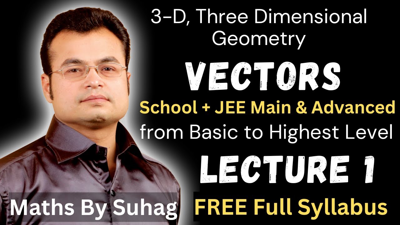 Lec 1 vectors first learn 3d then vector iit jee nda nimcet class 11 12 ...
