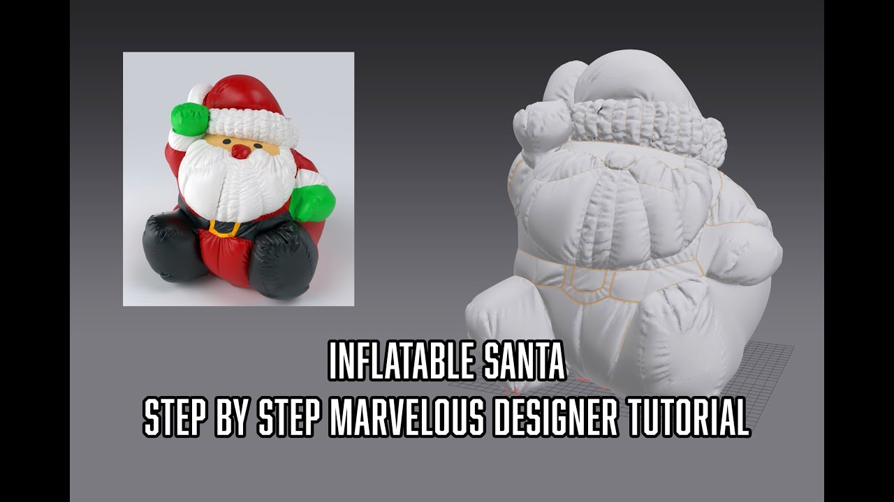 Inflatable 3d Indesign Create a 3D Inflatable Santa: Marvelous Designer Meets Meshy.ai & 3ds ...