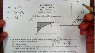 Volume with cross sections perpendicular to the y axis