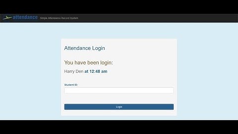 SIMPLE ATTENDANCE RECORD SYSTEM IN PHP | Source Code & Projects | Review
