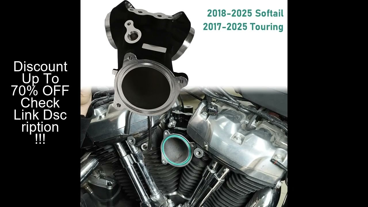 Motorcycle Parts Black Cast Aluminum 55mm Performance Engine Intake Manifold for Harley Softail M8 2