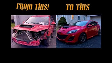Rebuilding WRECKED MazdaSpeed 3 in 10 MINUTES!
