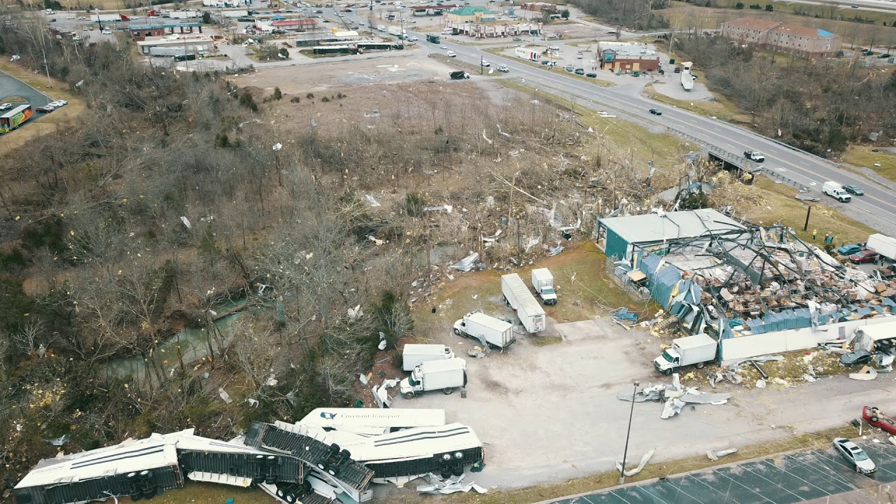 tornado damage,nashville tn I 40 YouTube