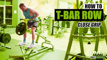 How To Do A NEUTRAL CLOSE GRIP MACHINE T-BAR ROW | Exercise Demonstration Video and Guide