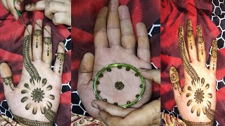 New Easy Gol Tikki Mehndi Design with Cotton Buds Trick - Simple Shaded Arabic Mehendi for FullHand