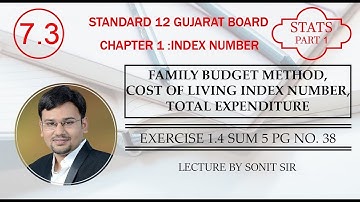7.3 | family budget method cost of living | index number | total expenditure  | gseb std12 | gseb |