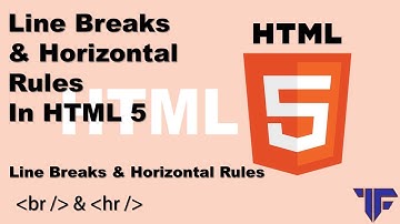 Line Break & Horizontal Rules  tags in HTML 5 | HTML for Beginners 2020 | Technical Farooqi